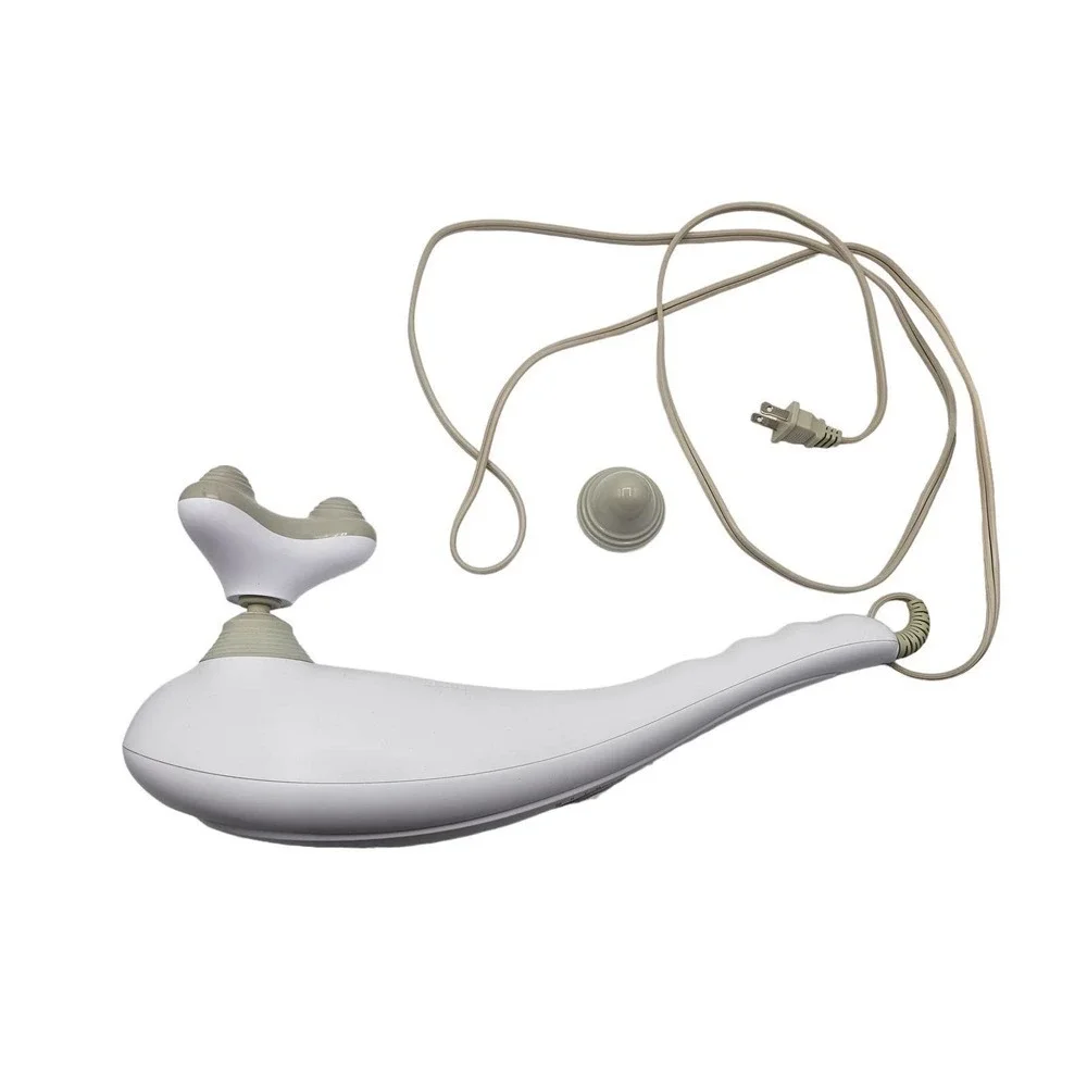 Sharper Image‎ Body Massager Tool Three Settings Two Massage Heads TESTED